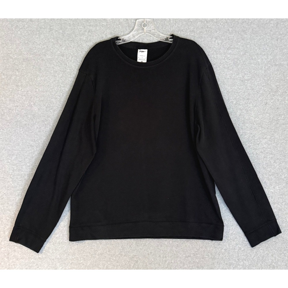 Nike Yoga Therma-FIT Sweatshirt Mens Medium Black Crewneck Fleece Long Sleeve
